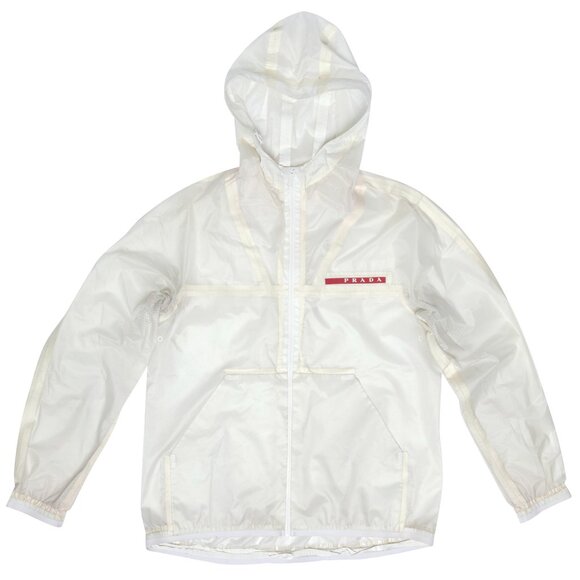 rrp €3,300 Prada (Italy) Translucent Nylon Taped Windbreaker